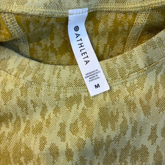 Athleta Yellow Patterned Women's Top - Picture 7 of 9